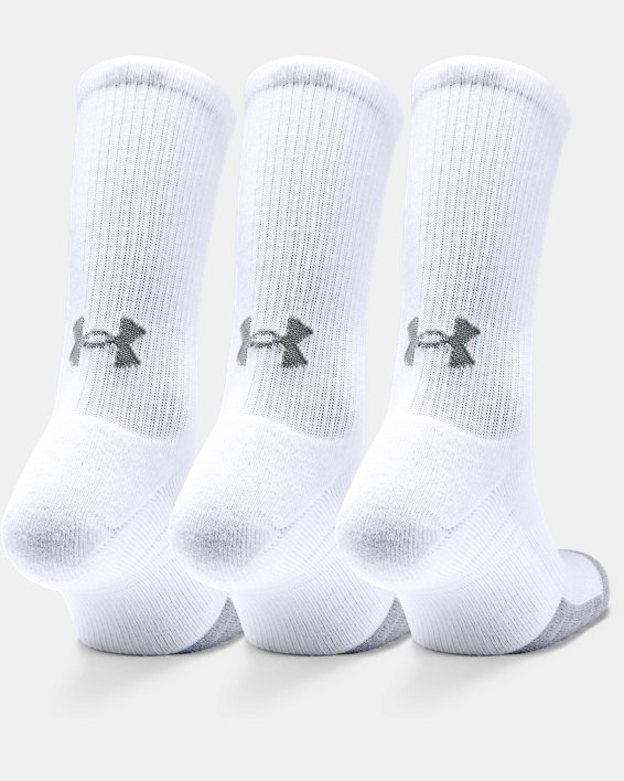 3 paires de chaussettes montantes UA HeatGear® pour adulte, White, pdpMainDesktop image number 2